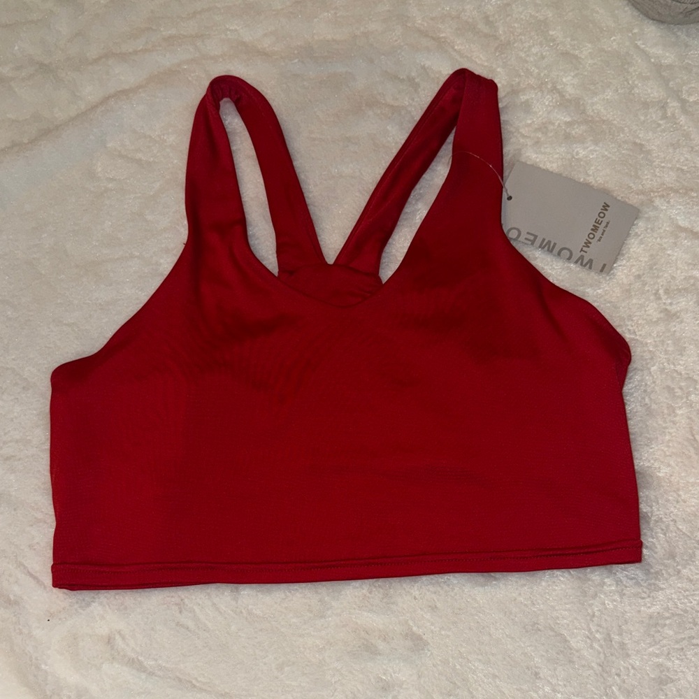 NWT Women's Red Sports Bra
